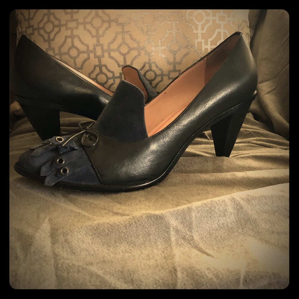 Navy Leather/Suede Size 39 Tracy Reese heels